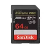 כרטיס זיכרון Sandisk S.D EX PRO 4K 200S V30 64GB SDSDXXU-064G-GN4IN 64GB