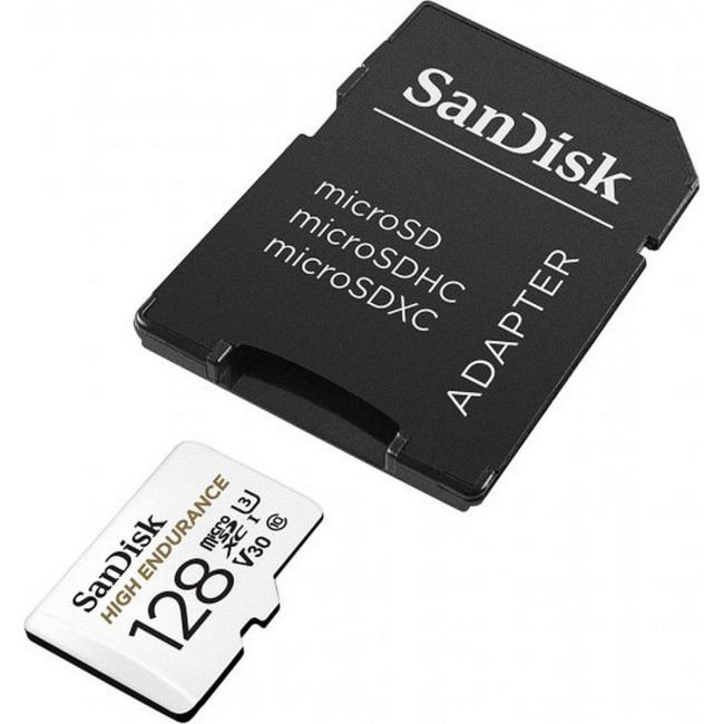 Карта Памяти с Адаптером Sandisk High Endurance microSD Card SDSQQNR-128G-GN6IA