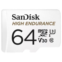 כרטיס זיכרון Sandisk 64GB High Endurance microSD XC UHS-I Card