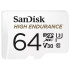 Карта Памяти Sandisk 64GB High Endurance microSD XC UHS-I Card