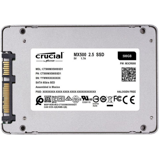 SSD Disk Crucial CT500MX5001 CT500MX500SSD1 2.5" 500GB SATA 3