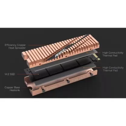דיסק SSD Gigabyte AORUS NVMe Gen4 SSD GP-ASM2NE6100TTTD M.2 2280 1TB PCIe Gen4x4 - יבואן רשמי