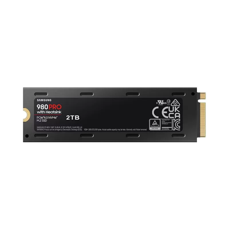 SSD Disk Samsung 2.0TB 980 Pro NVMe M.2 with Heatsink MZ-V8P2T0CW M.2 2280 2TB