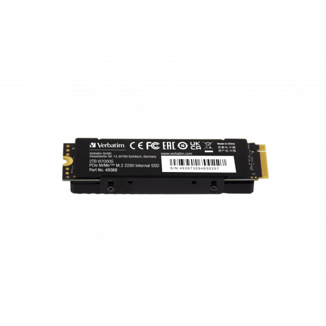 SSD Диск Verbatim Vi7000G Internal PCIe4 NVMe M.22TB for PC and PS5 49368 M.2..