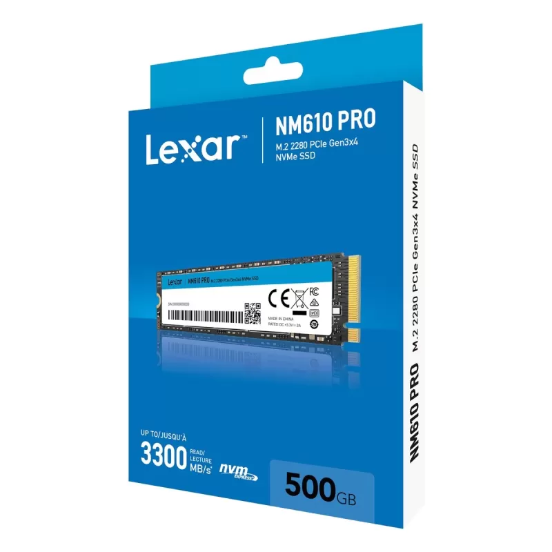 כונן SSD Lexar NM610PRO 500GB LNM610P500G-RNNNG M.2 2280