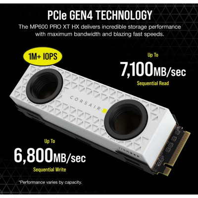 SSD Disk Corsair MP600 PRO XT Hydro X Edition 2TB Gen4 PCIe x4 M.2 NVMe - white SSD Disk Corsair MP600 PRO XT Hydro X Edition 2TB Gen4 PCIe x4 M.2 NVMe - white