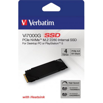 SSD Disk Verbatim Vi7000G M.2 2280 4TB PCIe Gen4x4