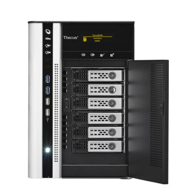 שרת אחסון Thecus Large business 6-bay Mini-tower Advanced NAS with optional שרת אחסון Thecus Large business 6-bay Mini-tower Advanced NAS with optional