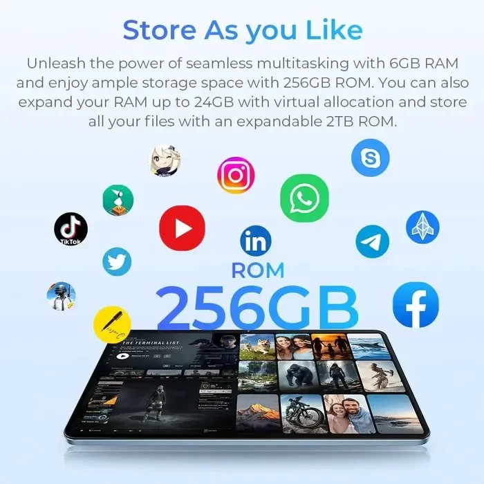 טאבלט OUKITEL OT5S 4G 6+256 12 8250mAh שחור OT5S 12" 6GB eMMC:256GB