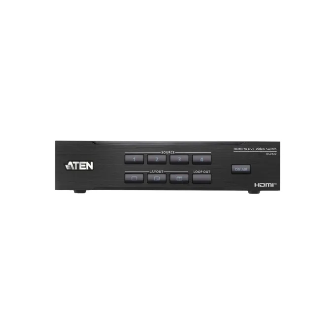 מתג וידאו לסטרימינג ATEN CAMLIVE PRO UC3430 4K 4-Input HDMI to USB-C UC3430 צבע שחור מתג וידאו לסטרימינג ATEN CAMLIVE PRO UC3430 4K 4-Input HDMI to USB-C UC3430 צבע שחור