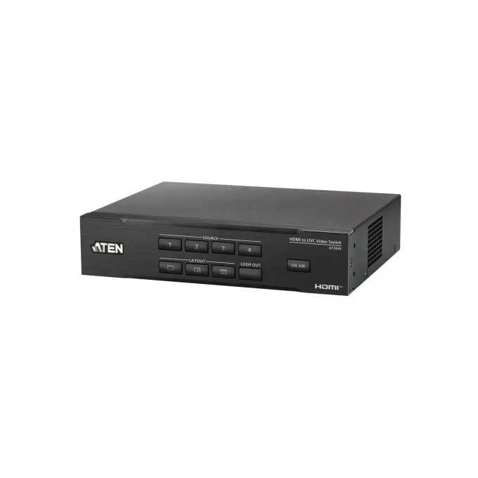 מתג וידאו לסטרימינג ATEN CAMLIVE PRO UC3430 4K 4-Input HDMI to USB-C UC3430 צבע שחור מתג וידאו לסטרימינג ATEN CAMLIVE PRO UC3430 4K 4-Input HDMI to USB-C UC3430 צבע שחור