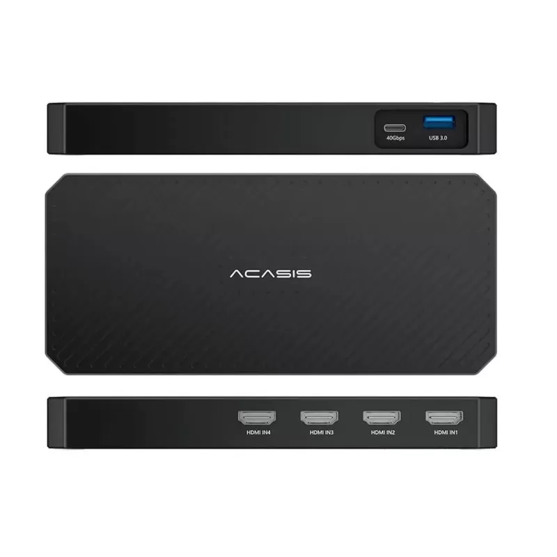 Card ACASIS Thunderbolt 3 4K/30Hz 4x HDMI Video Capture AC-TV004 Color:black