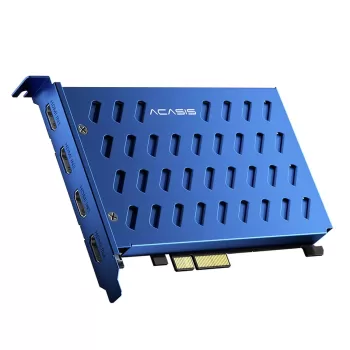 Card ACASIS 4x HDMI 1080P/60fps PCIe x4 Video Capture AC-4HDMIPLUS Color:blue Card ACASIS 4x HDMI 1080P/60fps PCIe x4 Video Capture AC-4HDMIPLUS Color:blue