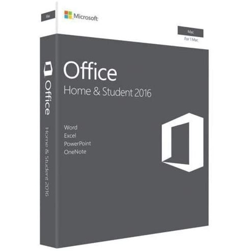 Original Digital License in Packaging Microsoft Office Mac Home Student 2016