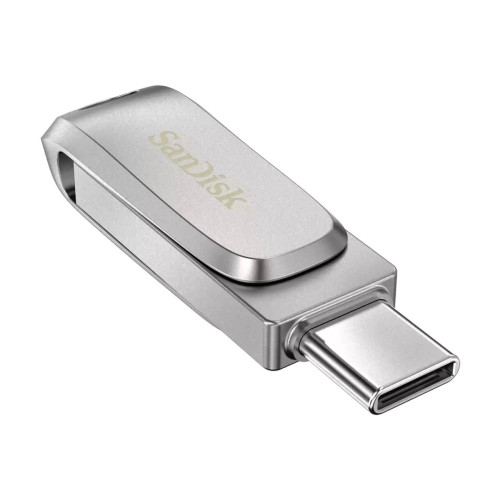 זיכרון נייד SanDisk 128G Ultra Dual Luxe USB-C/A Flash Drive SDDDC4-128G-G46