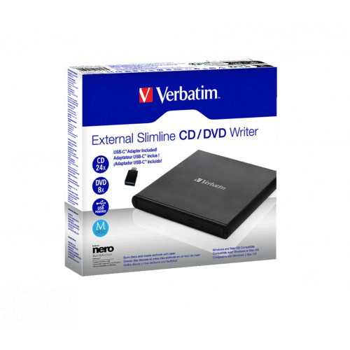 External DVD/CD burner Verbatim External Slimline CD-DVD Writer 98938