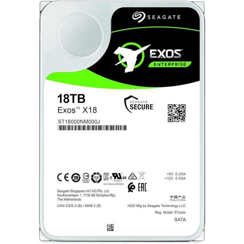 Internal Hard Drive Seagate Exos X18 ST16000NM000J 3.5" 16TB