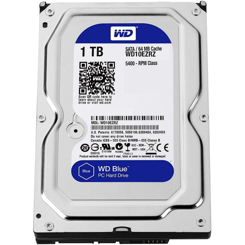 Внутренний Жесткий Диск Western Digital Caviar Blue WD10EZRZ 3.5" 1TB SATA 3