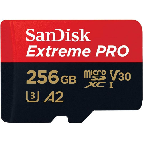 Memory Card with Adapter Sandisk Extreme Pro A2 Micro SDXC SDSQXCD-256G-GN6MA