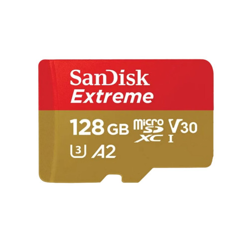 כרטיס זיכרון ללא מתאם SanDisk Extreme class 30,U3,V30 SDSQXAA-128G-GN6MN 128GB..