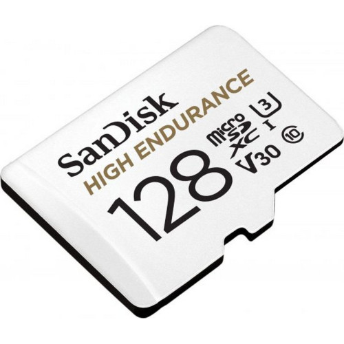 כרטיס זיכרון כולל מתאם Sandisk High Endurance microSD Card SDSQQNR-128G-GN6IA..