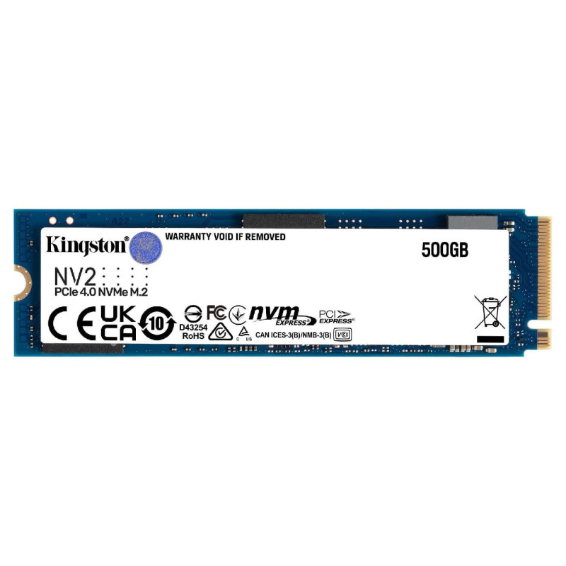 SSD Disk Kingston SSD 500GB NV2 M.2 NVMe Bulk, בשקית SNV2S/500G