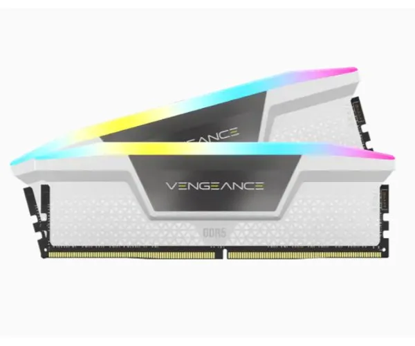 Corsair Vengeance RGB DDR5 32GB (2x16) 6000MHz C38 לבן