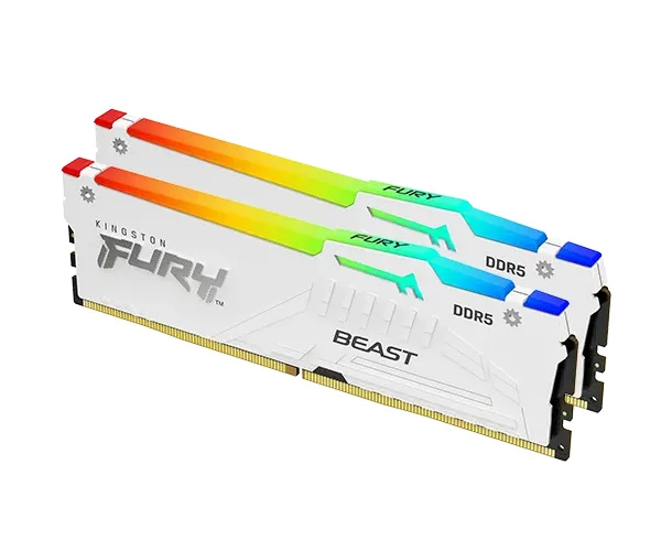 Kingston Fury Beast RGB 32GB 2X16 DDR5 6800MHz C34 white