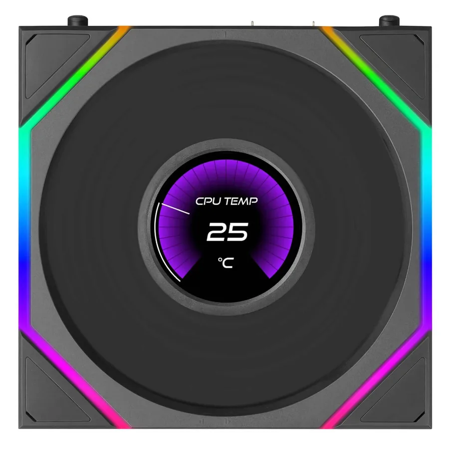LIAN-LI 120mm UNI FAN TL LCD FLEX Reverse Blade чёрный