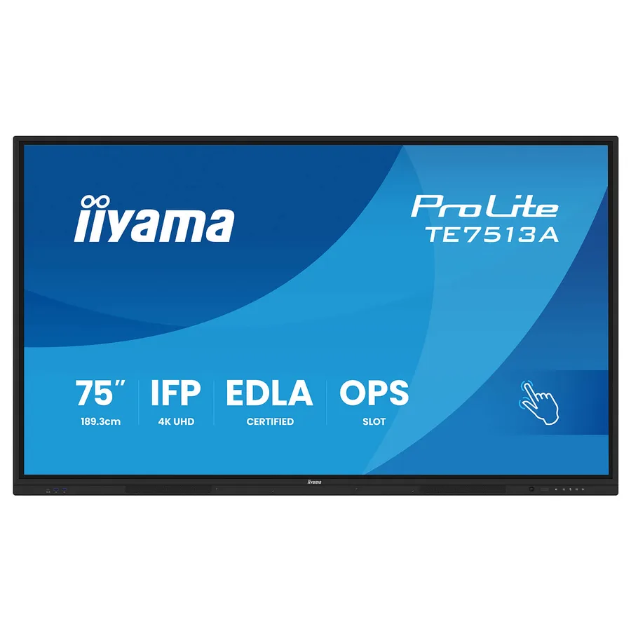 IIYAMA ProLite 75 IPS 4K PureTouch-IR+ 40pt Touch