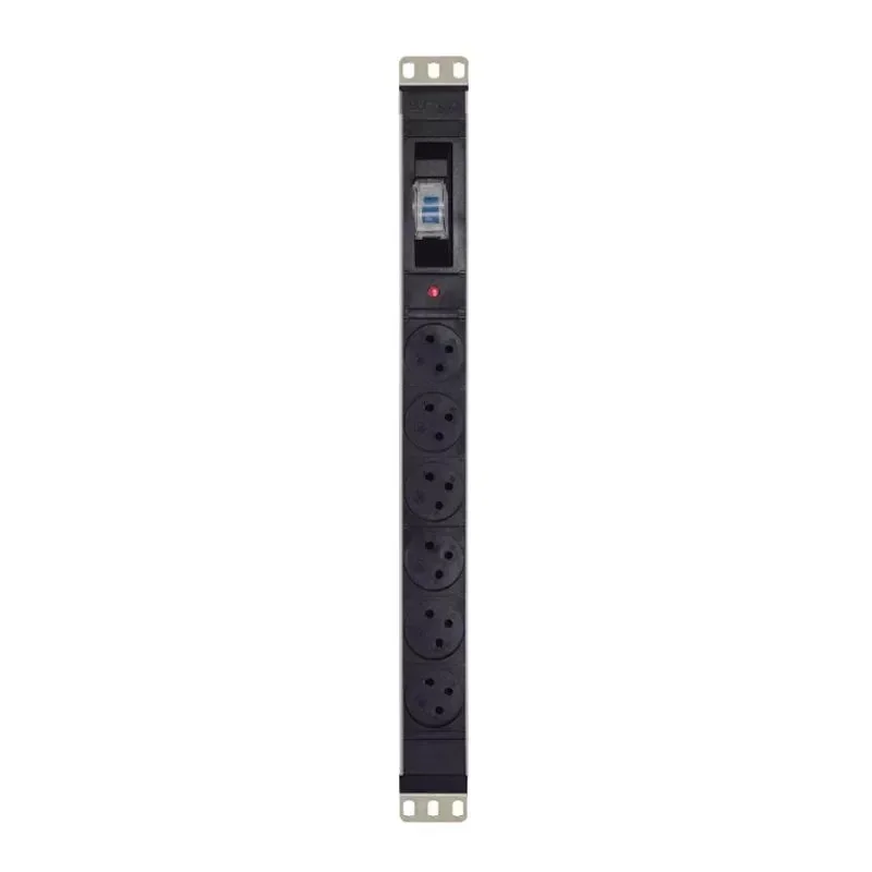 מפצל מתח PDU GENERIC 6 Ports PDU ISR 3Pin Saeconn with MCB