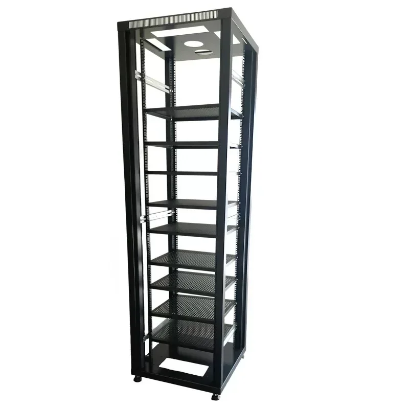 ארון תקשורת Luggar 44U Open Frame Floor Rack Cabinet
