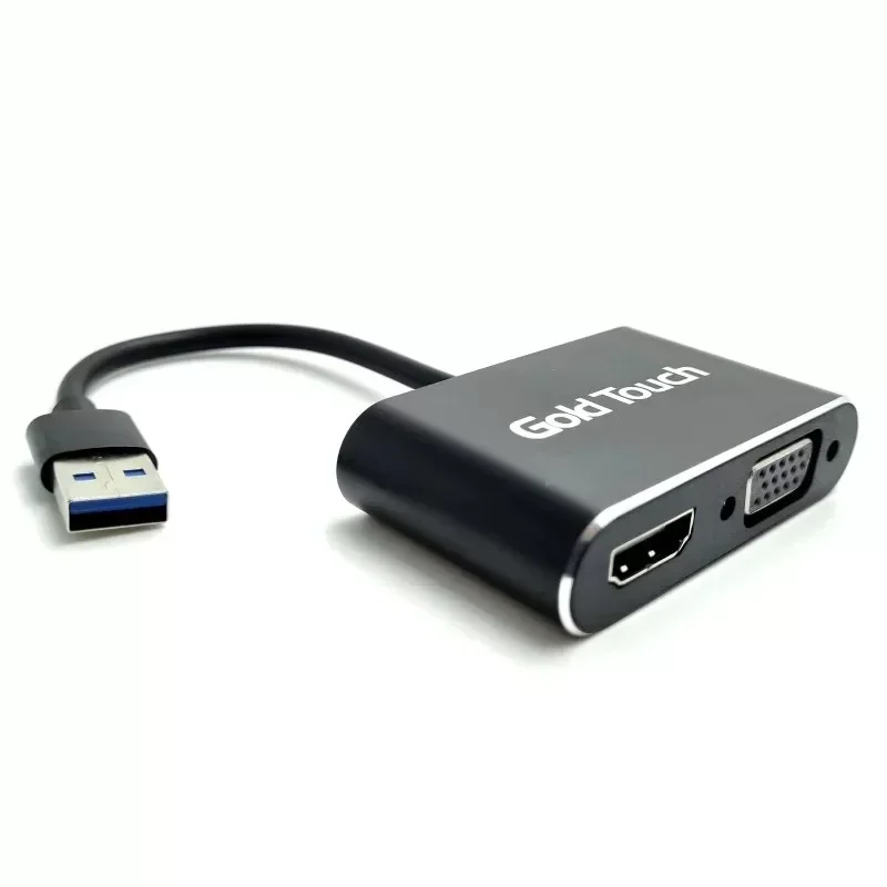 מתאם למסך Gold Touch USB3.0 to VGA & HDMI Adapter