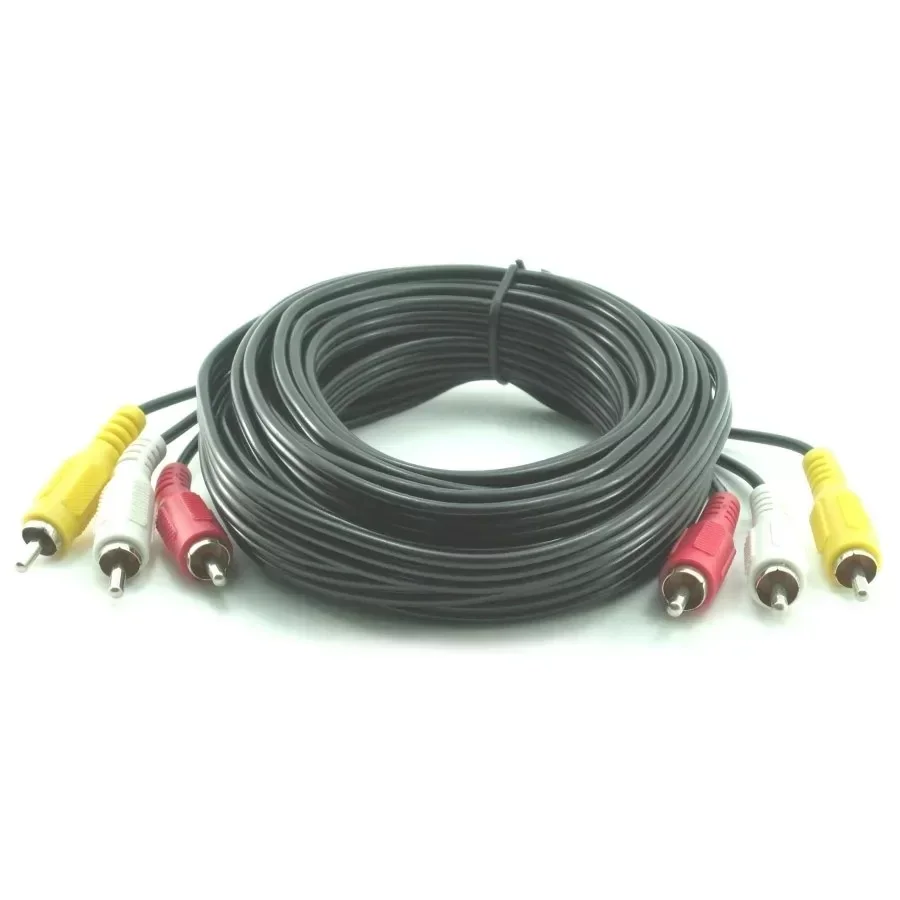 Gold Touch 3RCA to 3RCA Audio Video Cable 10m