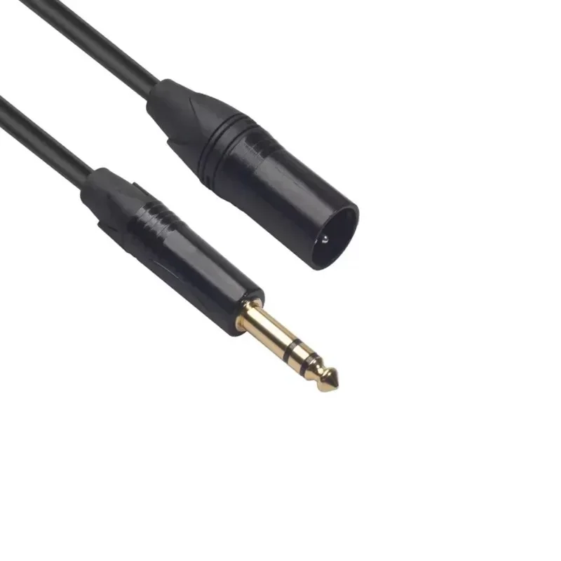 Gold Touch XLR Male to 6.35mm Jack Audio Cable 3m Black Plug