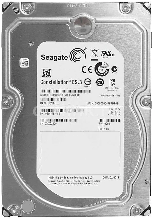 Внутренний жесткий диск Seagate ST2000NM0033