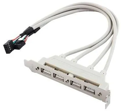 Планка USB 2.0 на 4 порта USB-X4W/B