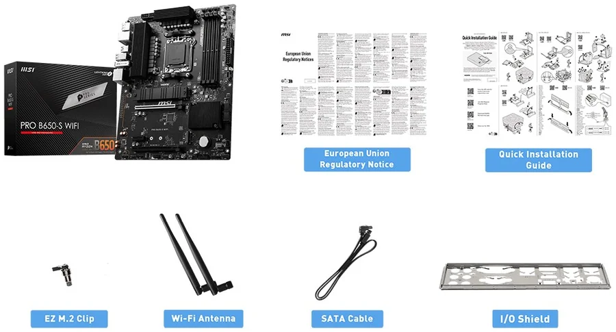 MSI PRO B650-S WIFI AM5 ATX Motherboard