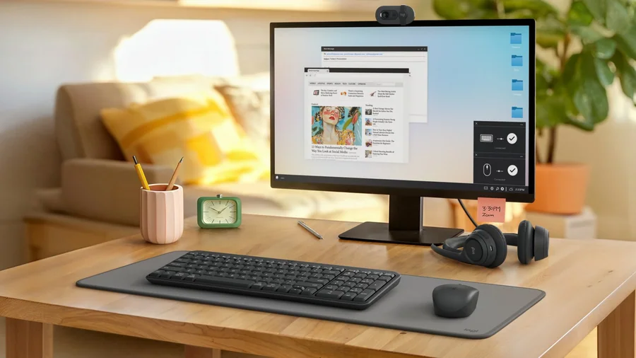 Беспроводной комплект клавиатура и мышь Logitech MK250 Compact Bluetooth Wireless Combo графит
