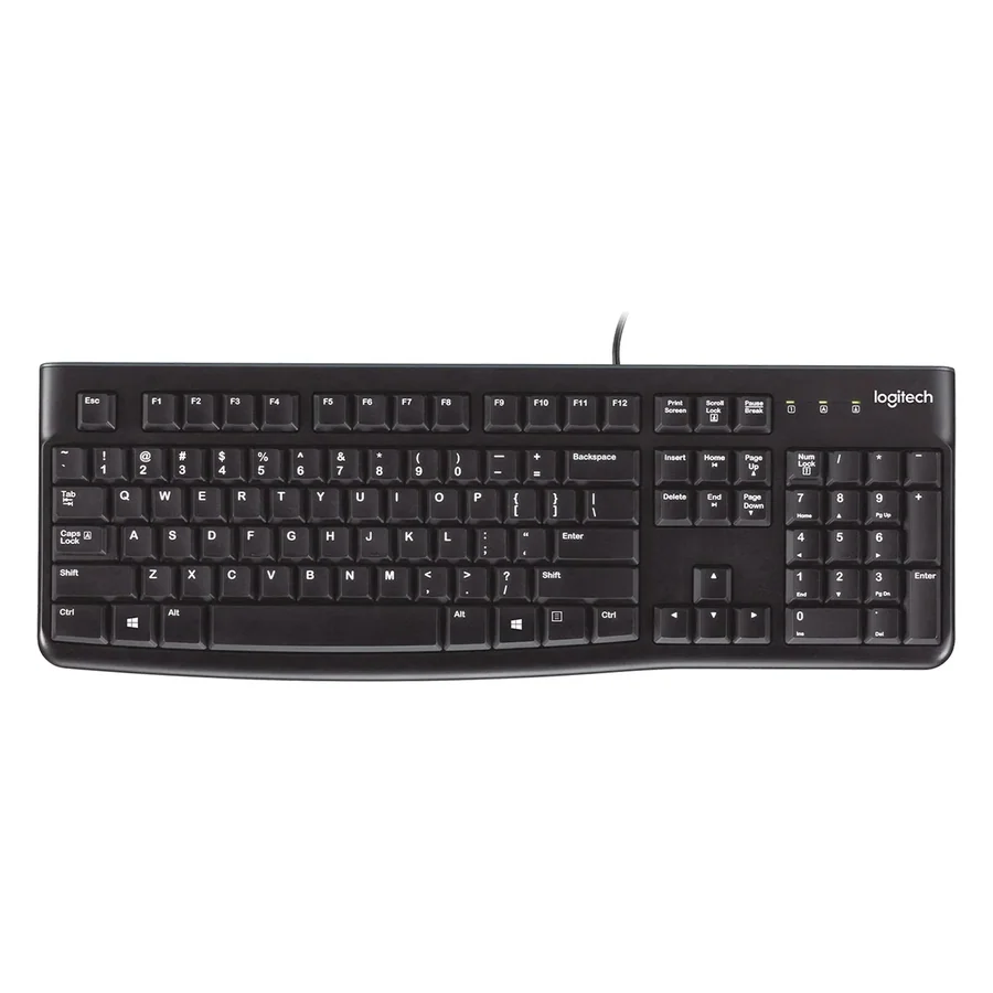 Logitech K120 USB Keyboard Black (Hebrew/English)