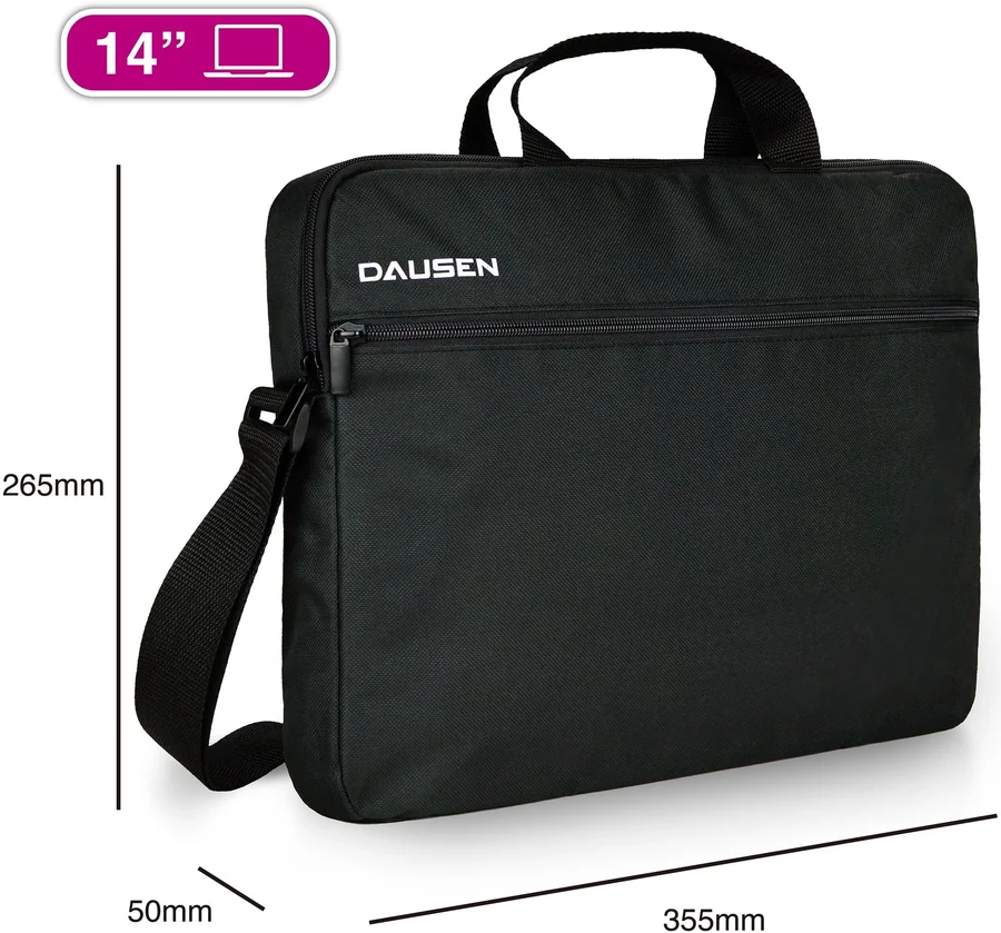 תיק למחשב נייד DAUSEN Traveller Topload Laptop Bag 13-14 שחור