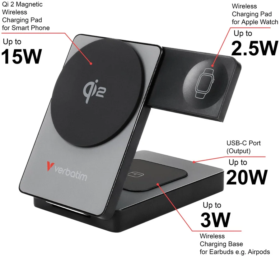 Повербанк Verbatim Charge 'n' Go Qi2 5000 мАч