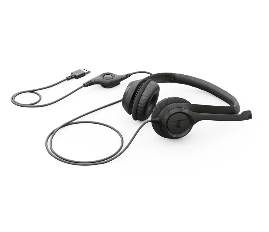 אוזניות חוטיות Logitech H390 USB-A