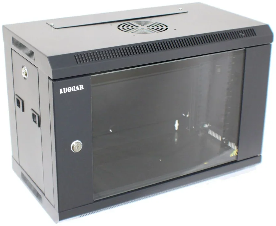 Luggar HI-6U-300 Black Wall Mount Network Cabinet