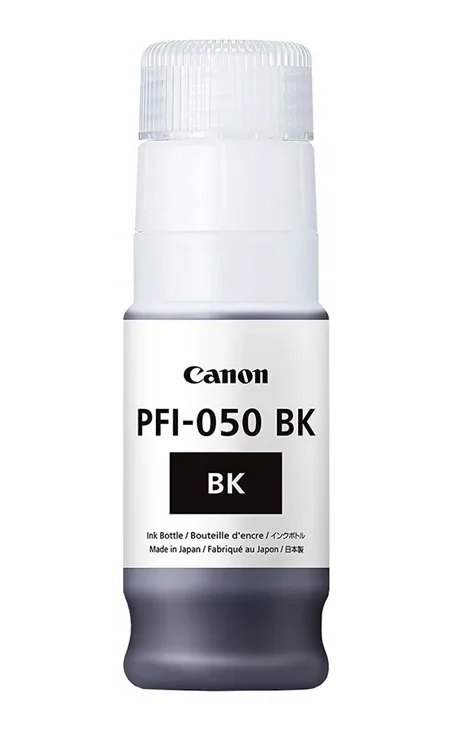 Оригинальные чернила Canon PFI-050BK 70ml, черные, бутылка