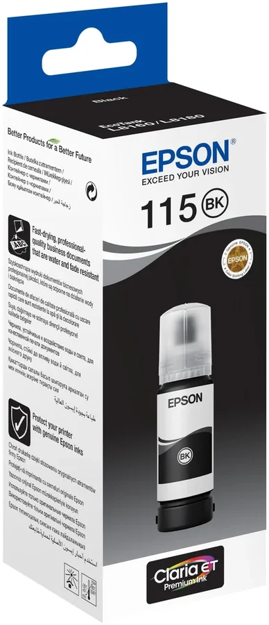 EPSON 115 EcoTank Pigment Black 70ml Original Ink Bottle