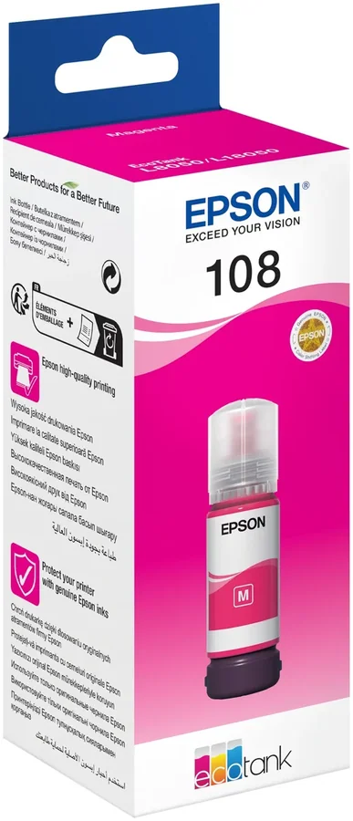 Original Ink Bottle EPSON 108 EcoTank Magenta 70ml