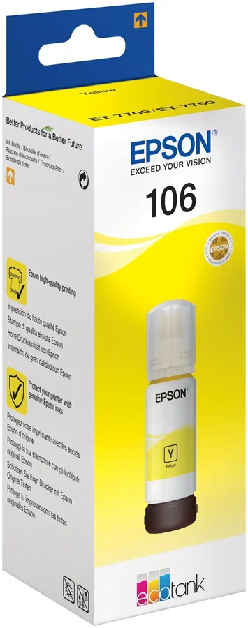 Original Ink Bottle EPSON 106 EcoTank Yellow 70ml