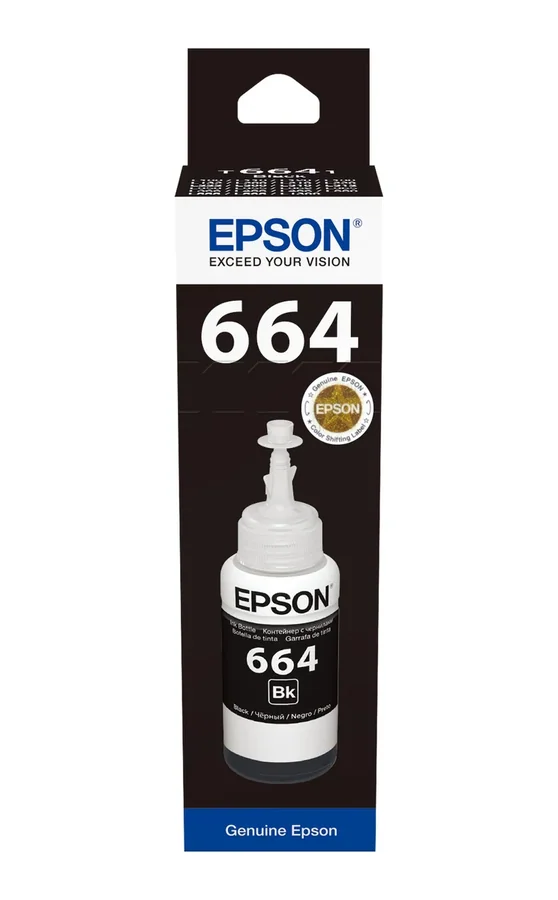 בקבוק דיו מקורי EPSON T6641 Black 70ml