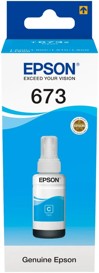 Оригинальный флакон чернил EPSON T6732 Cyan 70ml